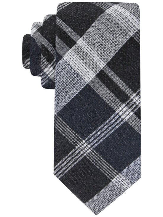 Calvin Klein Plaids & Checks Classic Ties for Men for sale  Calvin Klein Men\'s Seasonal Plaid Tie Black